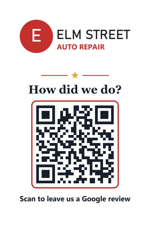 Stand for a made-up auto shop